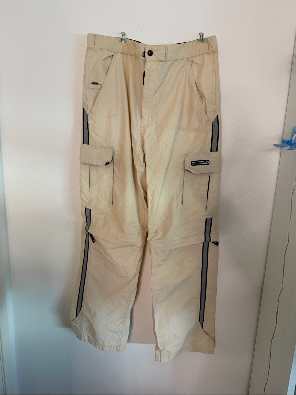 Women’s Beige Cargo Zip-Off Pants – Lightweight Utility Style